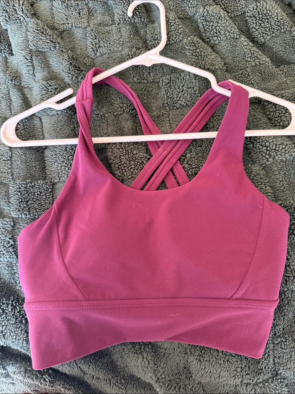 BuffBunny Raspberry Pink Crisscross Strappy Sports Bra